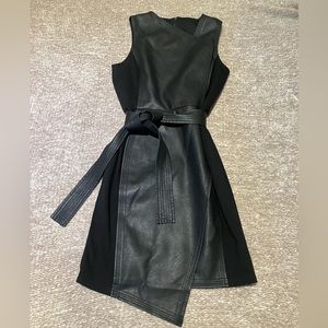 BCBG Maxazria leather dress.
